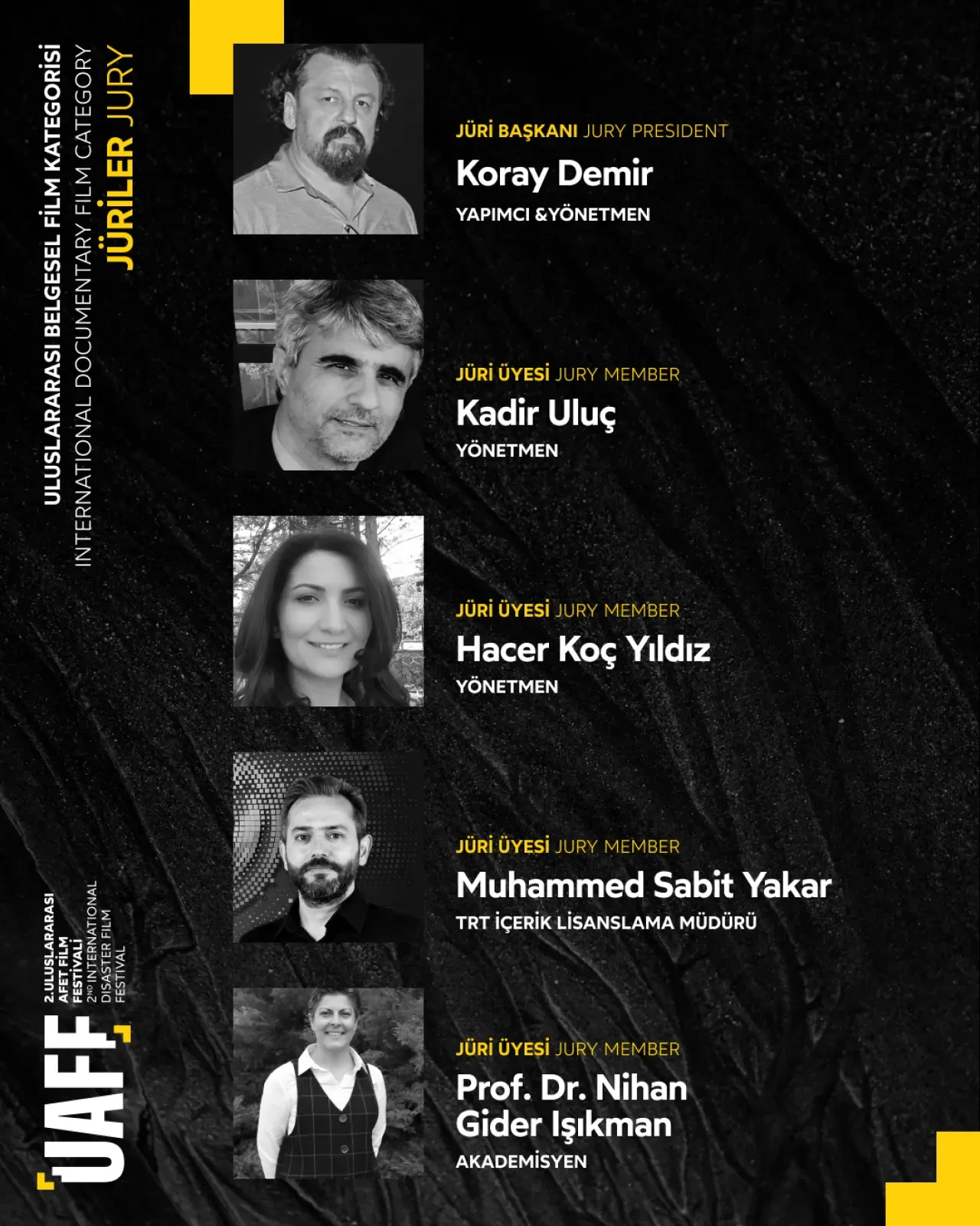 Uluslararası Afet Film Festivali'nin Jüri Başkanı Derviş Zaim, Jüriler açıkladı 2