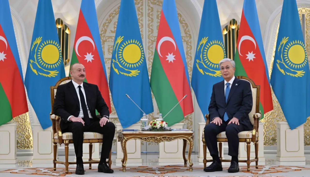 Tokayev ve Aliyev Orta Koridor Projesi için bir araya geldi