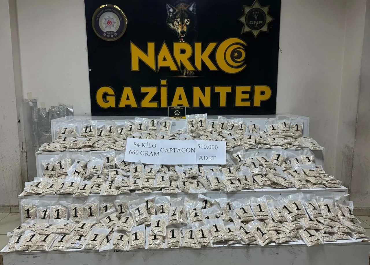 Gaziantep'te tarihi uyuşturucu yakalaması: 510 bin hap ele geçirildi, zanlı tutuklandı