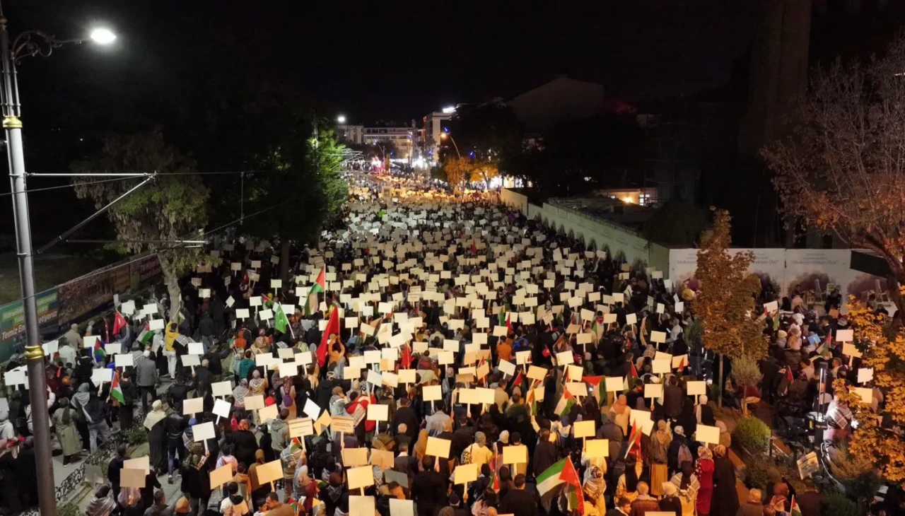 Konya’da İsrail’in Gazze’ye saldırıları protesto edildi