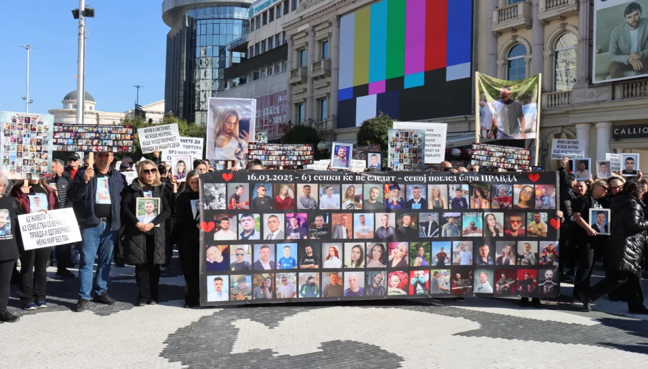 Üsküp'te 63 kurban için yürüyüş: "Adalet istiyoruz"