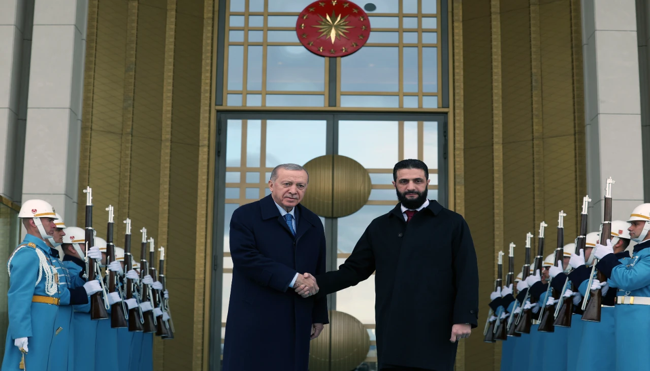 Suriye'nin Geçiş Dönemi Cumhurbaşkanı Ahmed Şara Beştepe'de