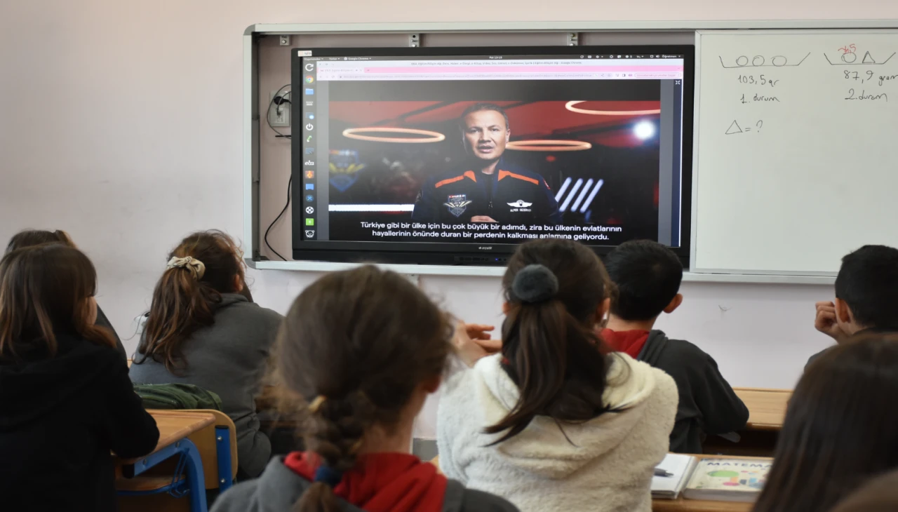 Trabzon’da öğrenciler ‘Ufkun Ötesinde’ ile uzaya yolculuk yaptı