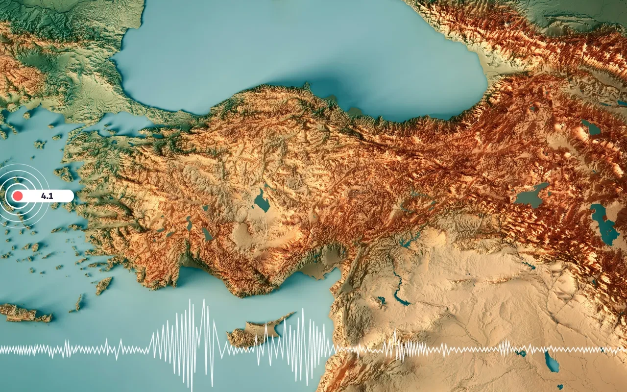Ege Denizi'nde depremler devam ediyor,02.52'de 4.1 büyüklüğünde bir deprem meydana geldi