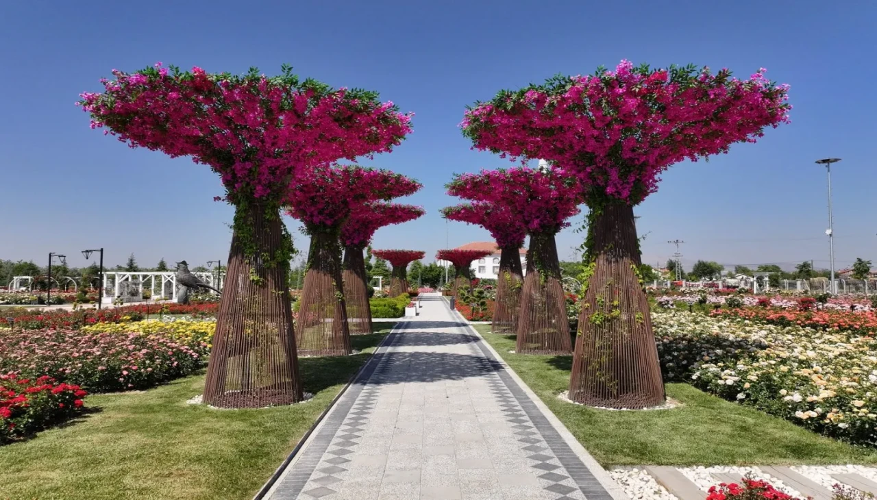 Karatay Mevlana Gül Parkı 190 tür gülle yeni sezonuna merhaba dedi