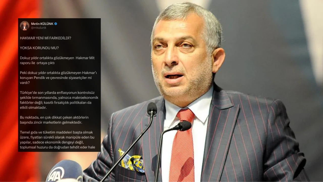 Metin Külünk'ten Hakmar ile ilgili açıklama: Ekonomik terörle mücadele millî görev