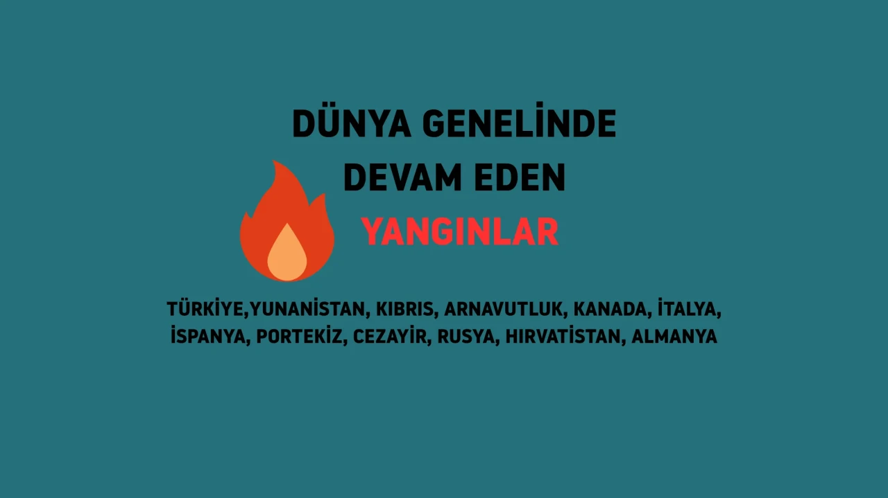 Dünya'da devam eden aktif yangılar nerede ?Peki hangi ülkeler ?