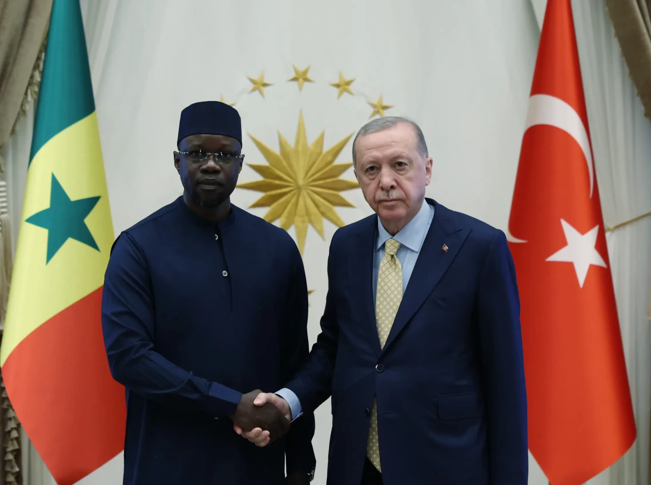 Cumhurbaşkanı Erdoğan, Senegal Başbakanı Sonko'yu ağırladı