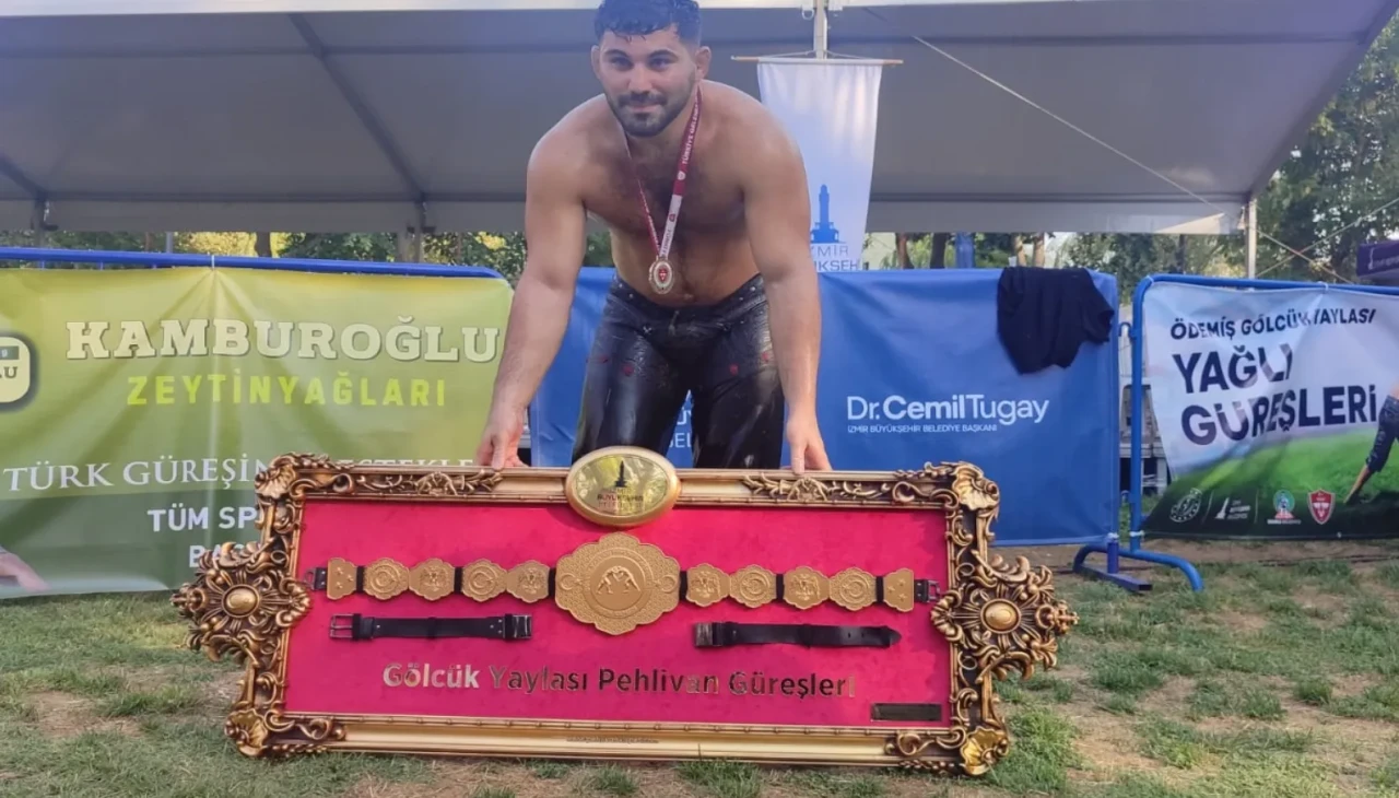 Gölcük Yaylası Yağlı Güreşleri’nde Erkan Taş, Başpehlivanlık unvanını kazandı