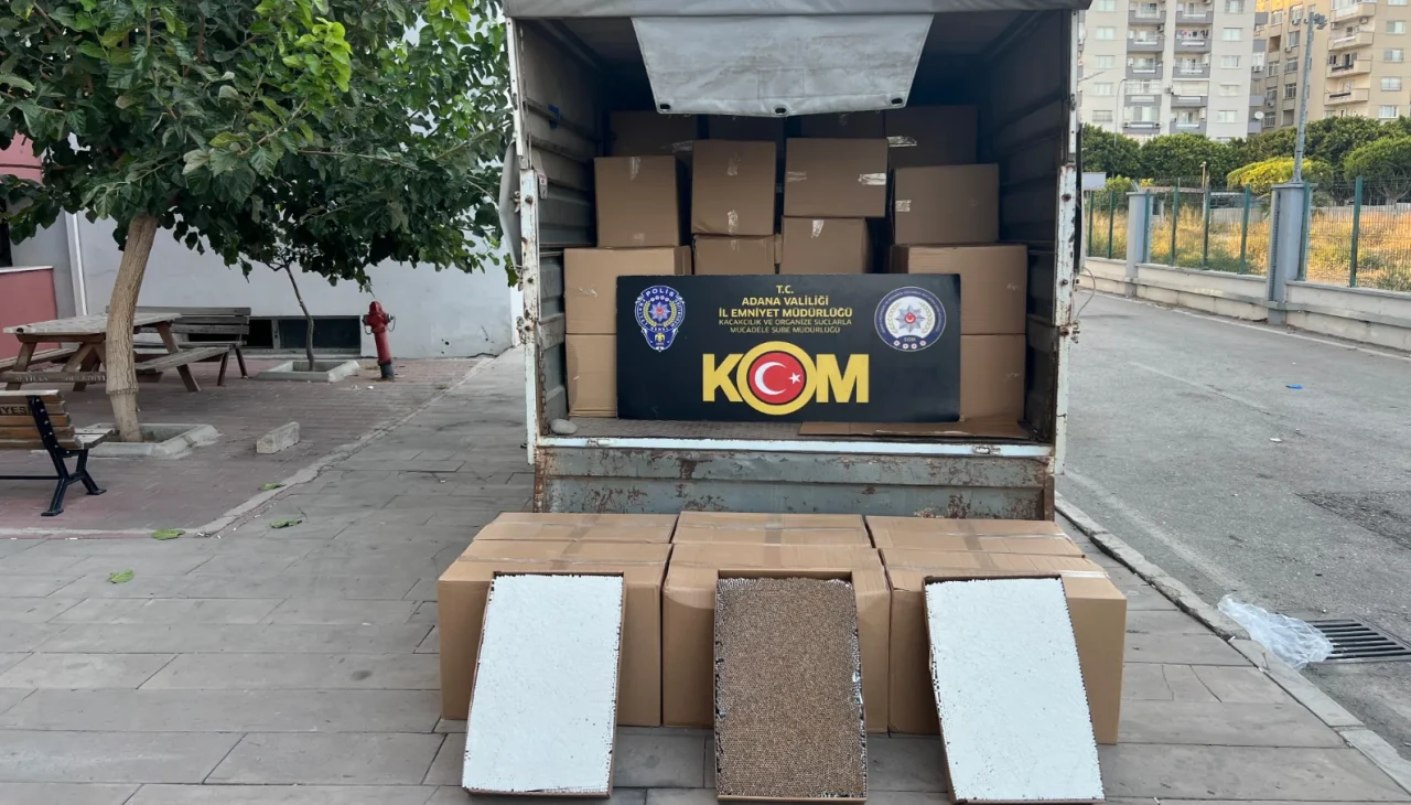 Adana'da dev kaçakçılık operasyonu 1.650.000 makaron ele geçirildi