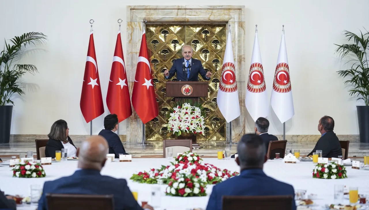 TBMM Başkanı Kurtulmuş KKTC Muhtarlarını kabul etti