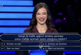 Milyoner'de zor soru: Hangi trafik ışıkları yolun açıldığını gösteriyor?