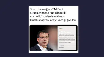 Ekrem İmamoğlu’ndan YENİ Parti Kurucularına Mektup: "Cumhurbaşkanı Adayı" İmzası Dikkat Çekti