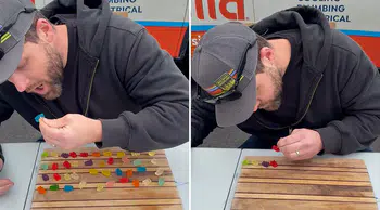 Gummy bear tutkusu dünya rekoruyla taçlandı: 1 dakikada 48 şeker yedi