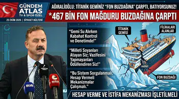 Yavuz Ağıralioğlu: “Titanik Geminiz Fon Buzdağına Çarptı”