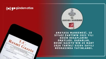 10 siyasi partinin 2021 mali hesaplarını onayladı