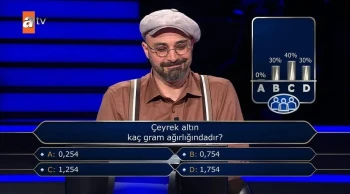 Milyoner'de altın sorusu şok etti! Çeyrek altın kaç gram?