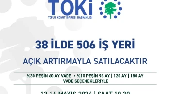 TOKİ'den 38 ilde dev satış: 506 iş yeri açık artırmayla satışa sunuluyor