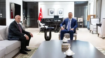 Dışişleri Bakanı Fidan, Ankara İl Emniyet Müdürü Yüksek'i kabul etti