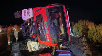 Muğla dönüşü Soma'da arazöz kazası: 5 orman kahramanı yaralandı