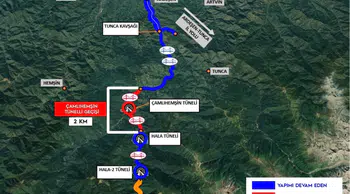 Çamlıhemşin Tüneli pazartesi trafiğe açılacak