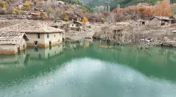 Isparta'da sular çekildi: Darıbükü'nün gizli kalmış taş yapıları belirdi