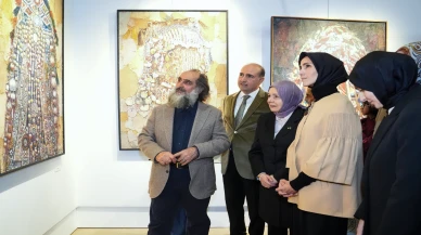 Ressam İlhami Atalay'ın sergisi Dolmabahçe Sarayı'nda açıldı