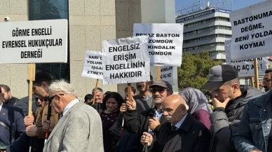Ankara'da Beyaz Baston yürüyüşü: Görme engellilerin yasa talebi