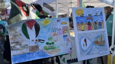 Çocukların fırçasında Gazze: Eminönü’nde duygusal sergi