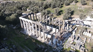 Milas’taki Zeus Tapınağında restorasyon sona yaklaştı