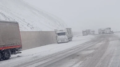 Erzincan'da kar yağışı ulaşımı olumsuz etkiledi