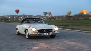 Kapadokya Rallisi'nde klasik araçlarla heyecan dolu anlar yaşandı