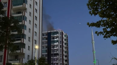 Diyarbakır'da 13 katlı binada yangın paniği