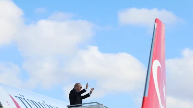 Cumhurbaşkanı Erdoğan, Ekonomik İşbirliği Teşkilatı zirvesi için Azerbaycan’a gitti