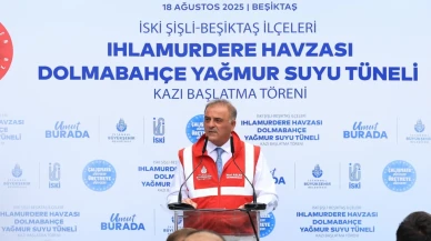 Dolmabahçe Yağmur Suyu Tüneli projesinde kazı çalışmaları resmen başladı