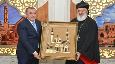 Süryani Ortodoks Kilisesi Patriği Kerim’den Midyat Belediye Başkanı Şahin’e ziyaret