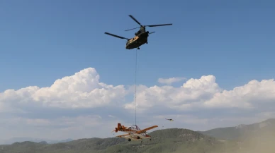 Burdur'da yangın söndürme uçağı gölden kurtarıldı