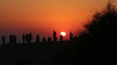 Patara Kum Tepeleri'nde gün batımı