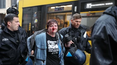 Almanya'da Filistin eylemine sert polis müdahalesi: 8 gözaltı