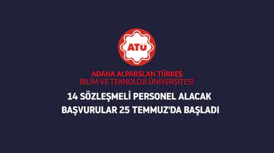 ADANA ATÜ 14 SÖZLEŞMELİ PERSONEL ALACAK