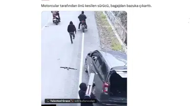 Trafikte “Bazukalı” Şok! Motosikletlilerle Gerilim Sosyal Medyada Gündem Oldu