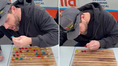 Gummy bear tutkusu dünya rekoruyla taçlandı: 1 dakikada 48 şeker yedi