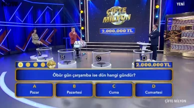 Çifte Milyon'da beş dakikada çözülen beyin yakan soru: Dün hangi gündü?