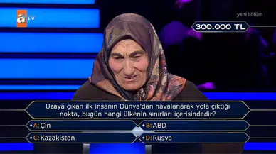 Milyoner’de 300 bin TL’lik uzay sorusunun yanıtı merak edildi