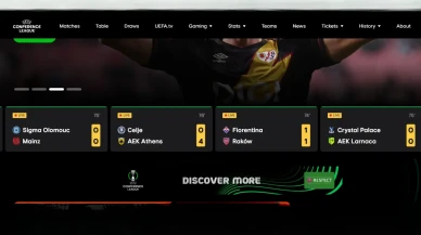 Son 16 turunda UEFA Avrupa Konferans Ligi heyecanı... AEK Athens'ten tarihi galibiyet