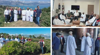 Umman heyeti Isparta’da Gül yağı üretimini inceledi
