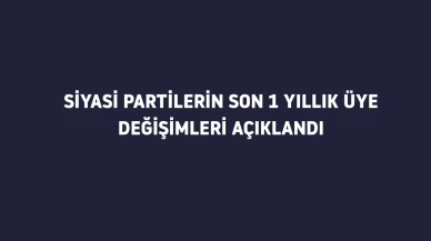 Siyasi partilerde son bir yılda üye değişiminde dikkat çeken rakamlar: AK Parti zirvede, CHP kaybetti!