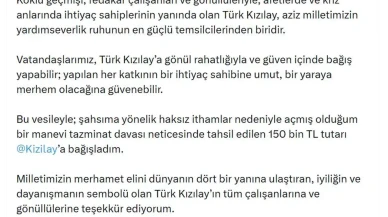 Tazminat davasını kazandı, parayı ihtiyaç sahiplerine gönderdi