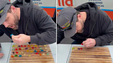 Gummy bear tutkusu dünya rekoruyla taçlandı: 1 dakikada 48 şeker yedi
