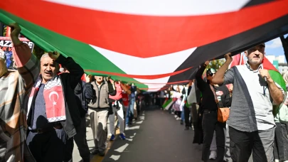 Yüz binler Gazze için ayakta: Ankara’da İsrail'e karşı birlik yürüyüşü